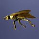 Vintage brass ashtray in the shape of a fly - Made in Italy