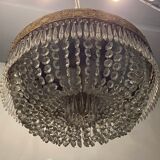 Vintage italian crystal ceiling light