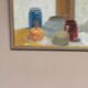 Mid-Century Oil on panel – "Still Life" by M.O. Vintage & Framed 44 × 26 cm