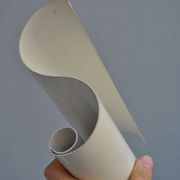 Vase vintage 1970 painted corrugated metal design