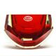 Murano basket, modernism, red glass, designed by F. Poli, Italy, 1950s