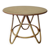 60's rattan coffee table