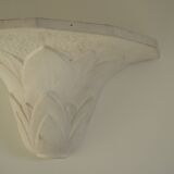 Pair of plaster wall sconces, palmette decoration, 20th century