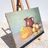 Oil painting on canvas still life with fruit