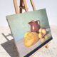 Oil painting on canvas still life with fruit