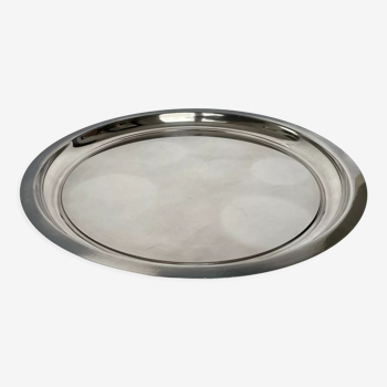 Circular top in silver metal
