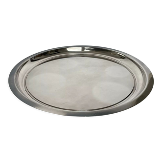 Circular top in silver metal