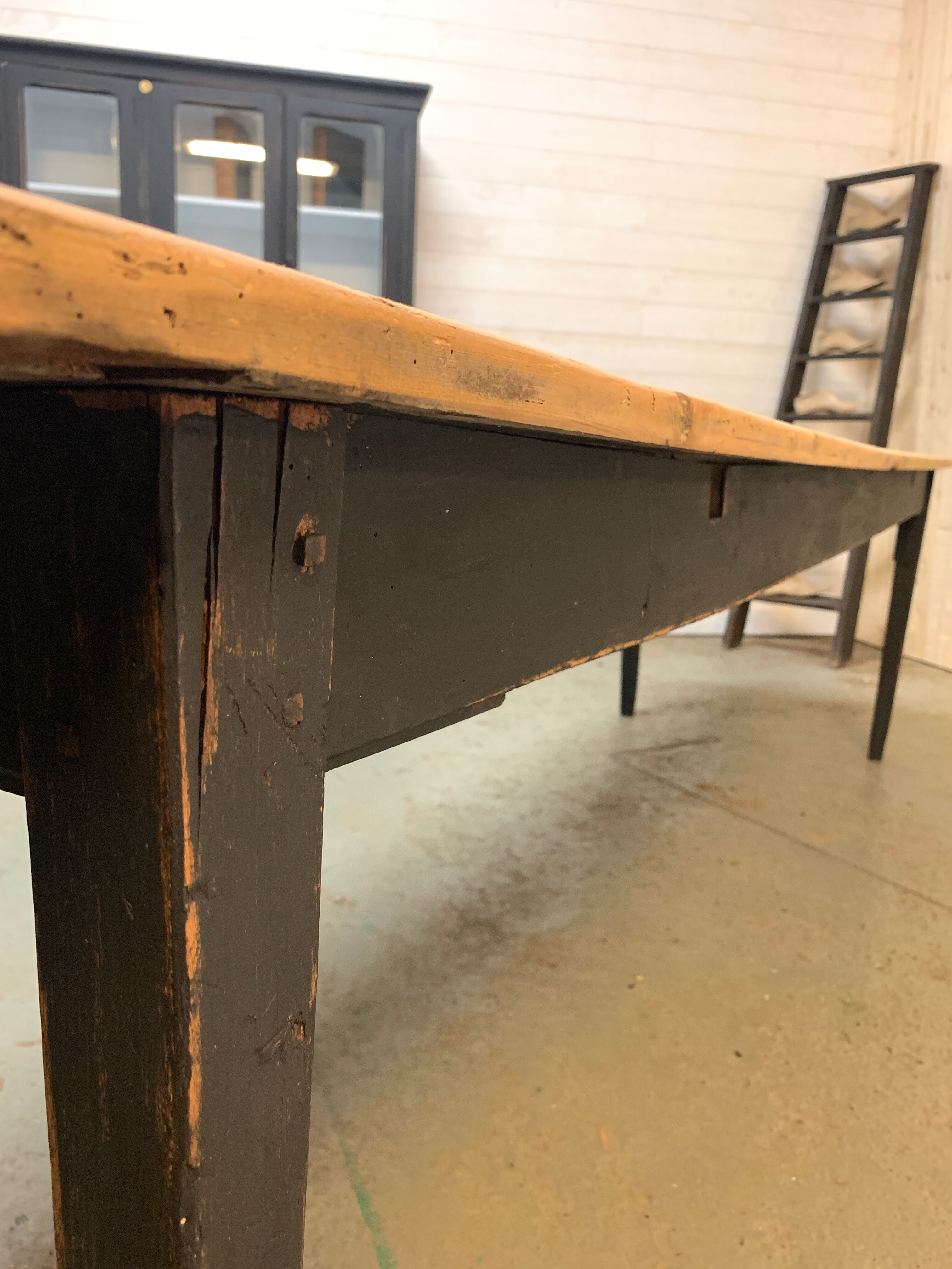 Old pine farm table