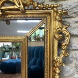 Antique mirror with closed frames, 123/100cm, gilded with gold leaf, mercury.