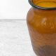 Vintage Henkel Amber Glass Vase – Germany, 1960s