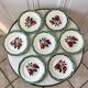 Set of 6 dessert plates Digoin Sarreguemines model "Mireille" years 30-40
