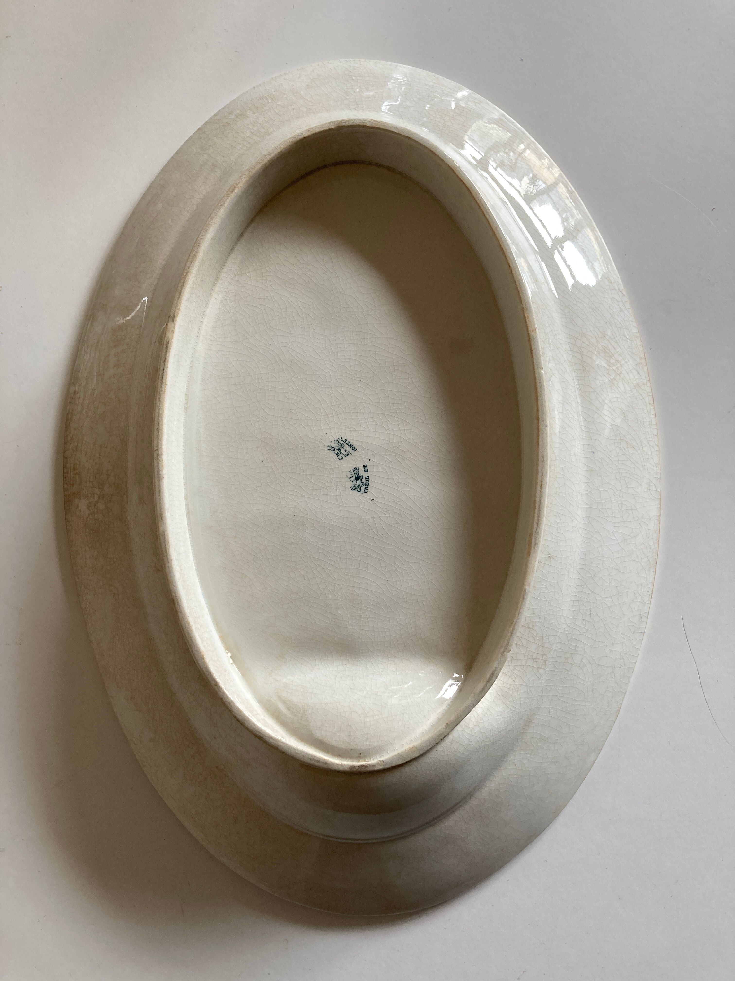 Poultry dish in earthenware Creil and Montereau