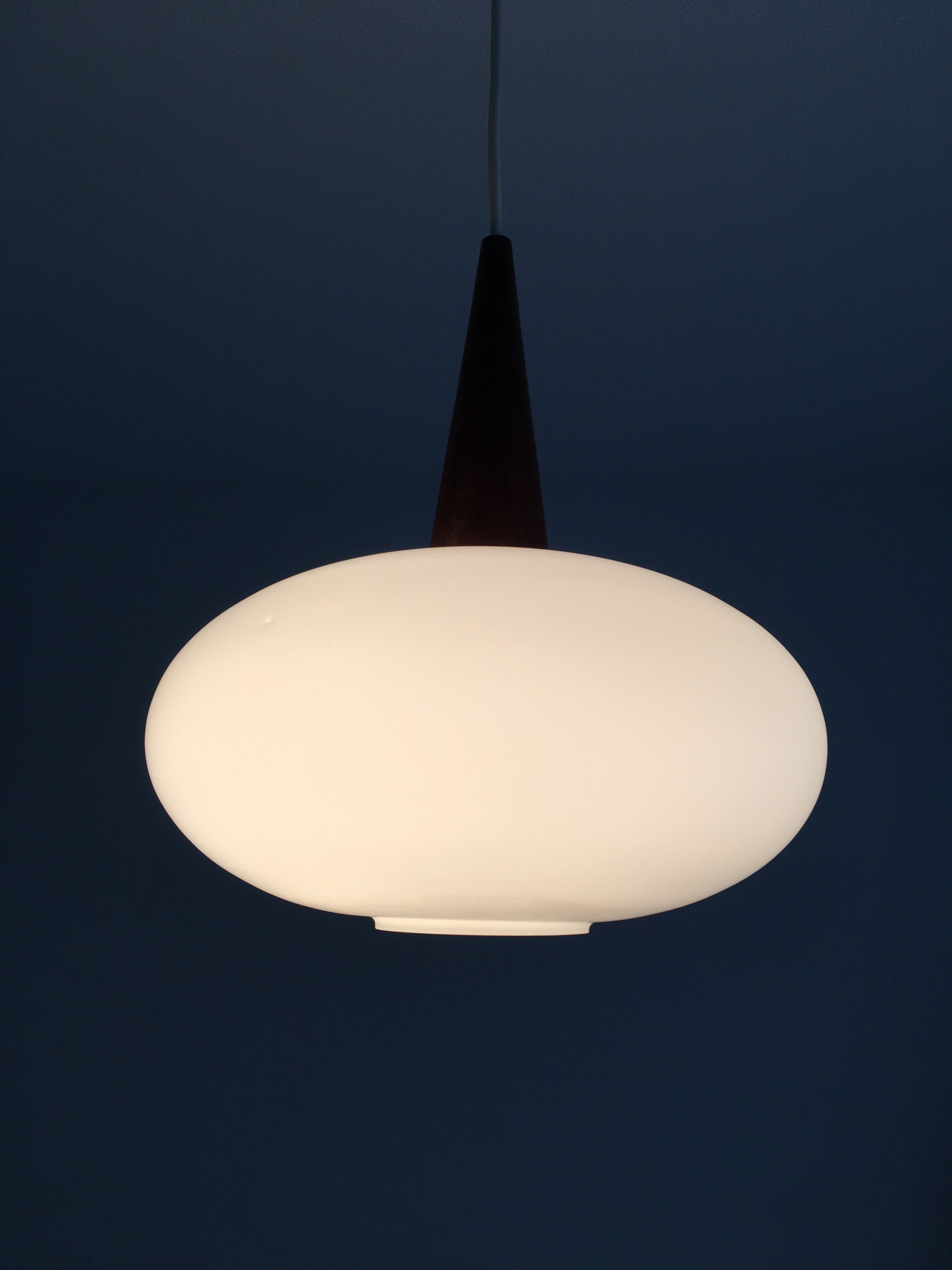 Hanging Philips Louis Kalff opaline 60s