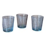 Trois verres gobelet verre soufflé