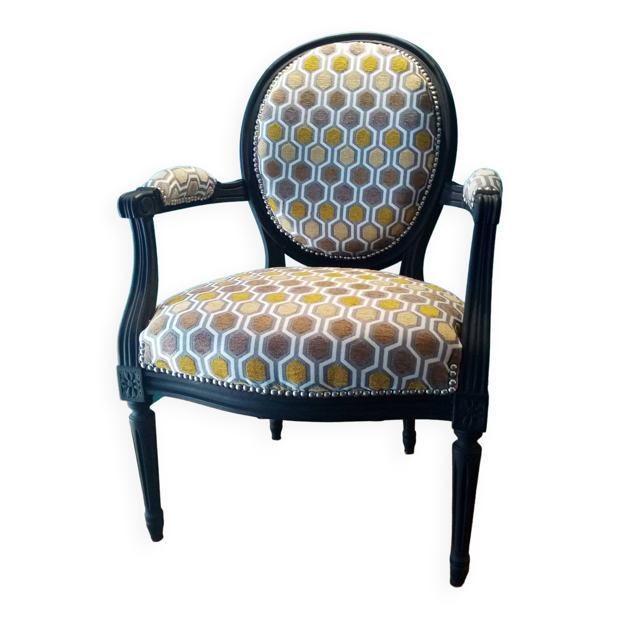 Louis XVI medallion armchair