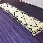 Tapis en laine pure fait main de couloir traditionnelle taille 75/300 cm
