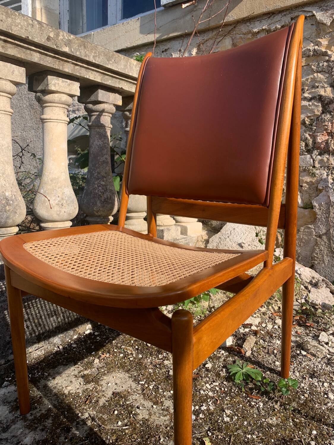 Two rare FJ49 Egyptian Finn Juhl chairs