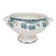 Iron earth soup tureen Saint-Amand, Carnations