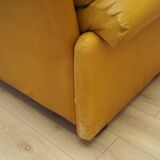 Yellow leather sofa, Italian design, 1960s, manufacturer: B&B Italia, design