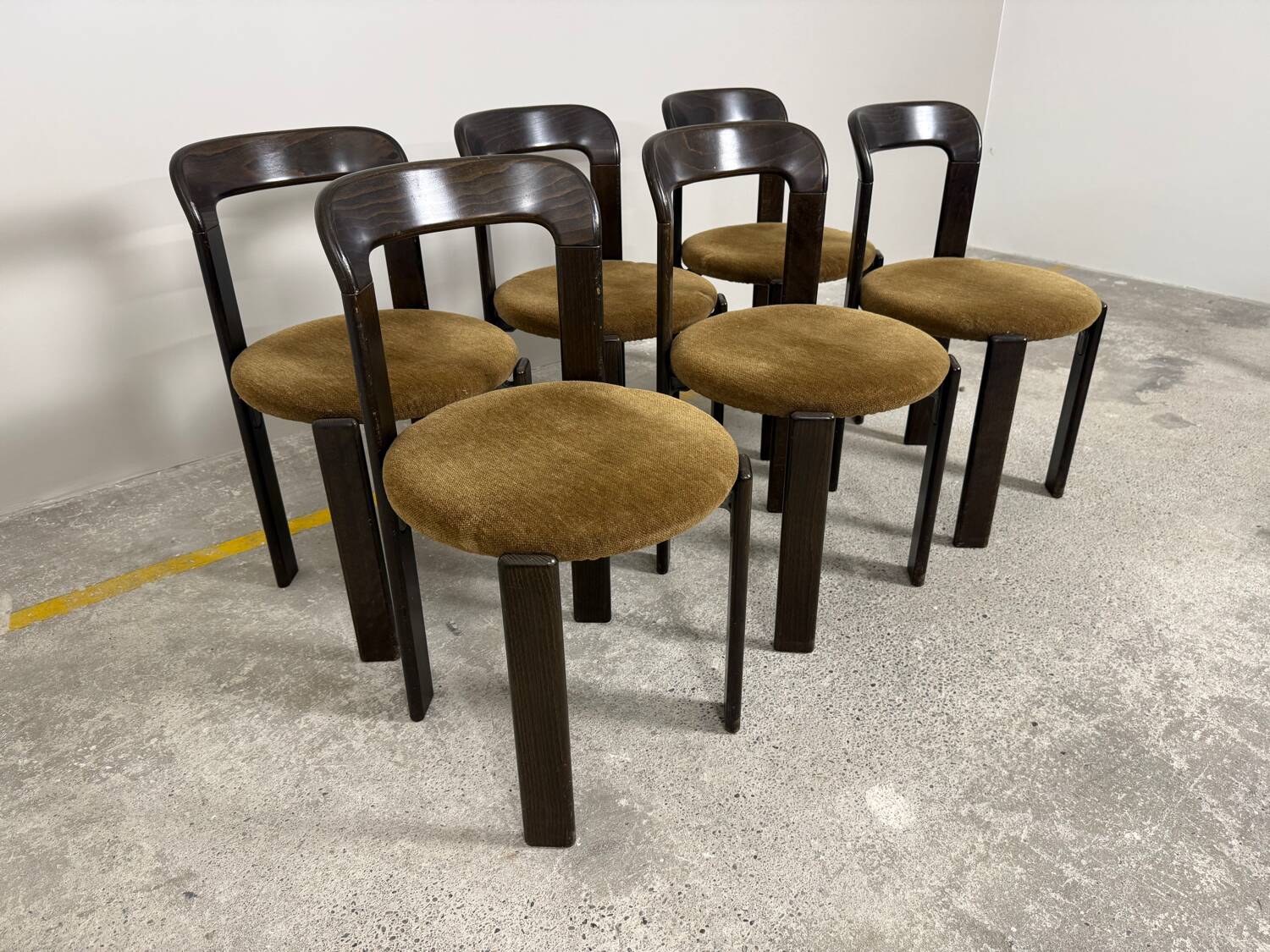 Set of 6 Bruno Rey chairs, Switzerland, 1970s