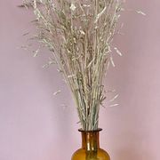 Amber glass vase bottle