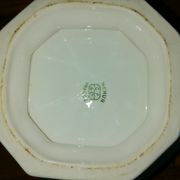 set of 4-piece dessert service pie dish, compotier, fruit cut and shady floral décor