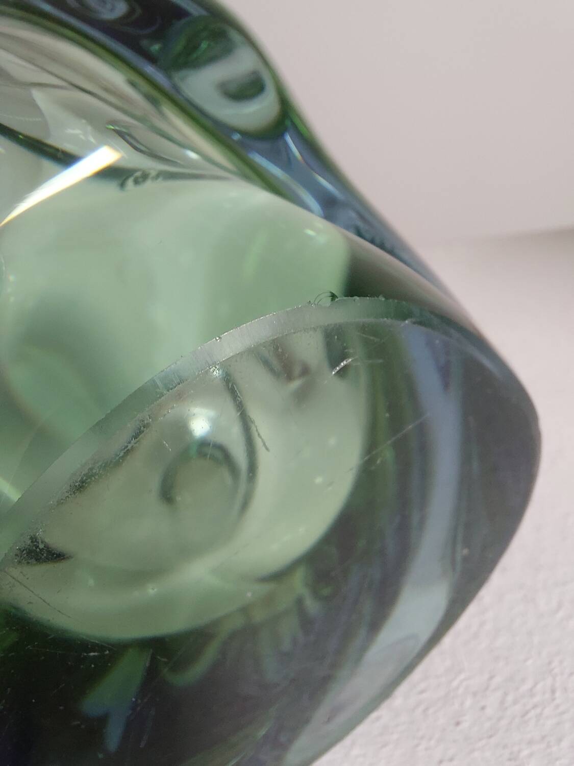 Organic glass vase by Jan Beránek Skrdlovice, mid-20th century.