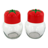 2 tomato-shaped spice jars - Solmaz Mercan Renga - vintage 80s