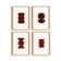 Collection de 4 peintures abstraites sur papier col.marron signées Eawy