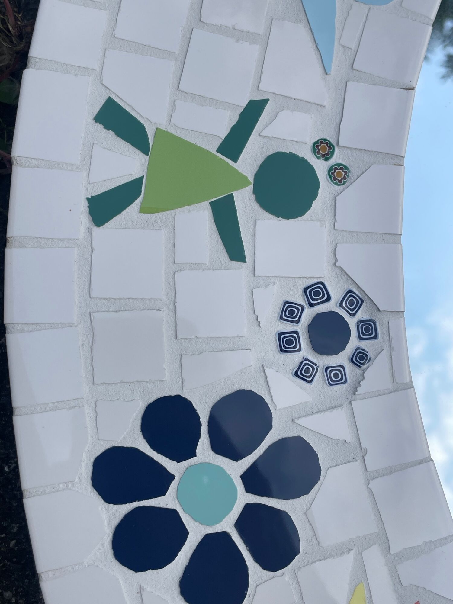 Vintage Mozaik mirror. Children mirror, Childsroom mirror tiles.