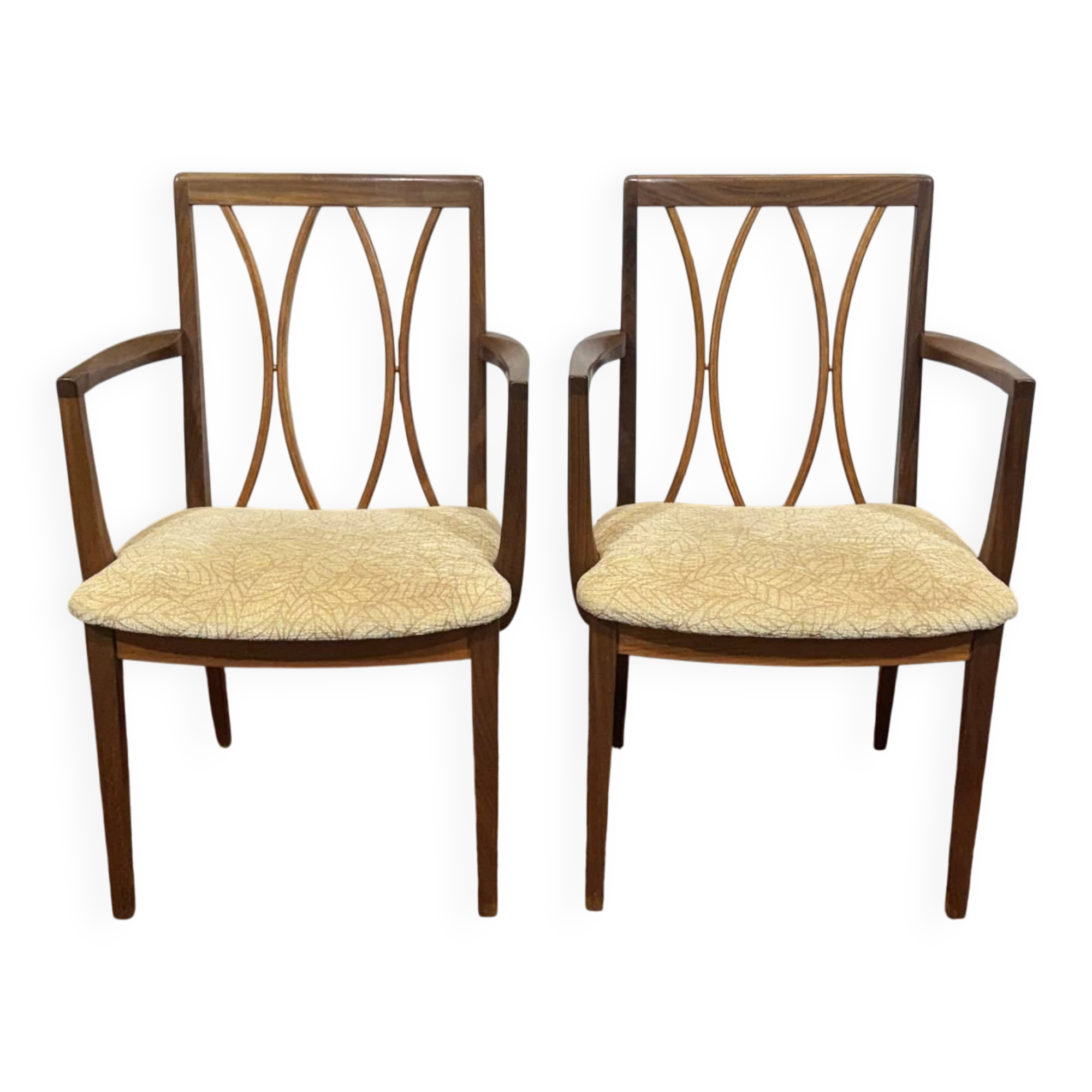 Pair of English armchairs by the brand G-Plan in teak from the 1970s.