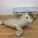 Omersa seal, white leather foot rest