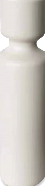 Long vase in white ceramic 30cm