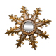 "Witch mirror 'Sun' in gilded wood with acanthus leaf decoration"
