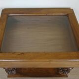 Very pretty Renaissance style display case in solid walnut circa 1850