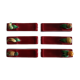 Suite de 6 porte-couteaux barbotine fruits