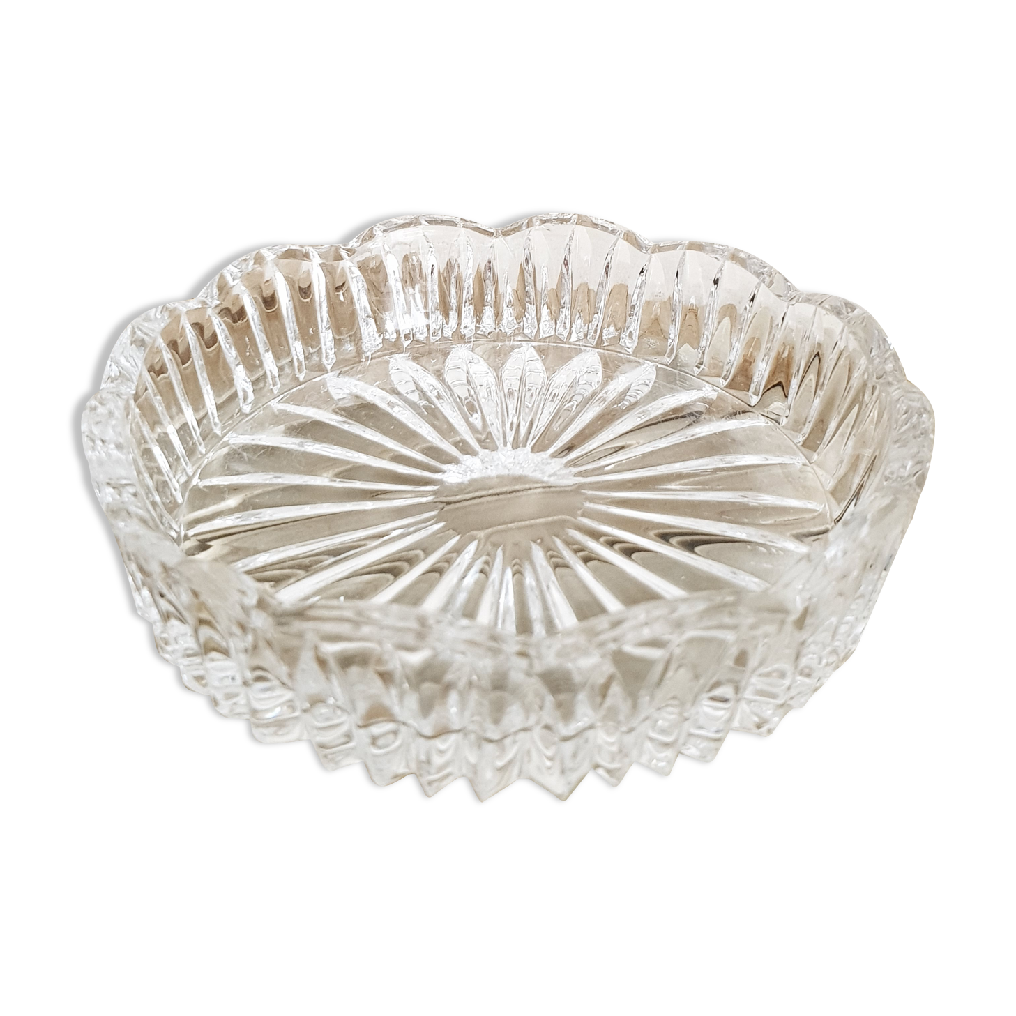 Ramekin glass chiseled