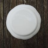 Antique Ceramic Deep Plate with Floral Decor