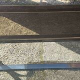 Vintage coffee table year 70 smoked glass and chrome steel