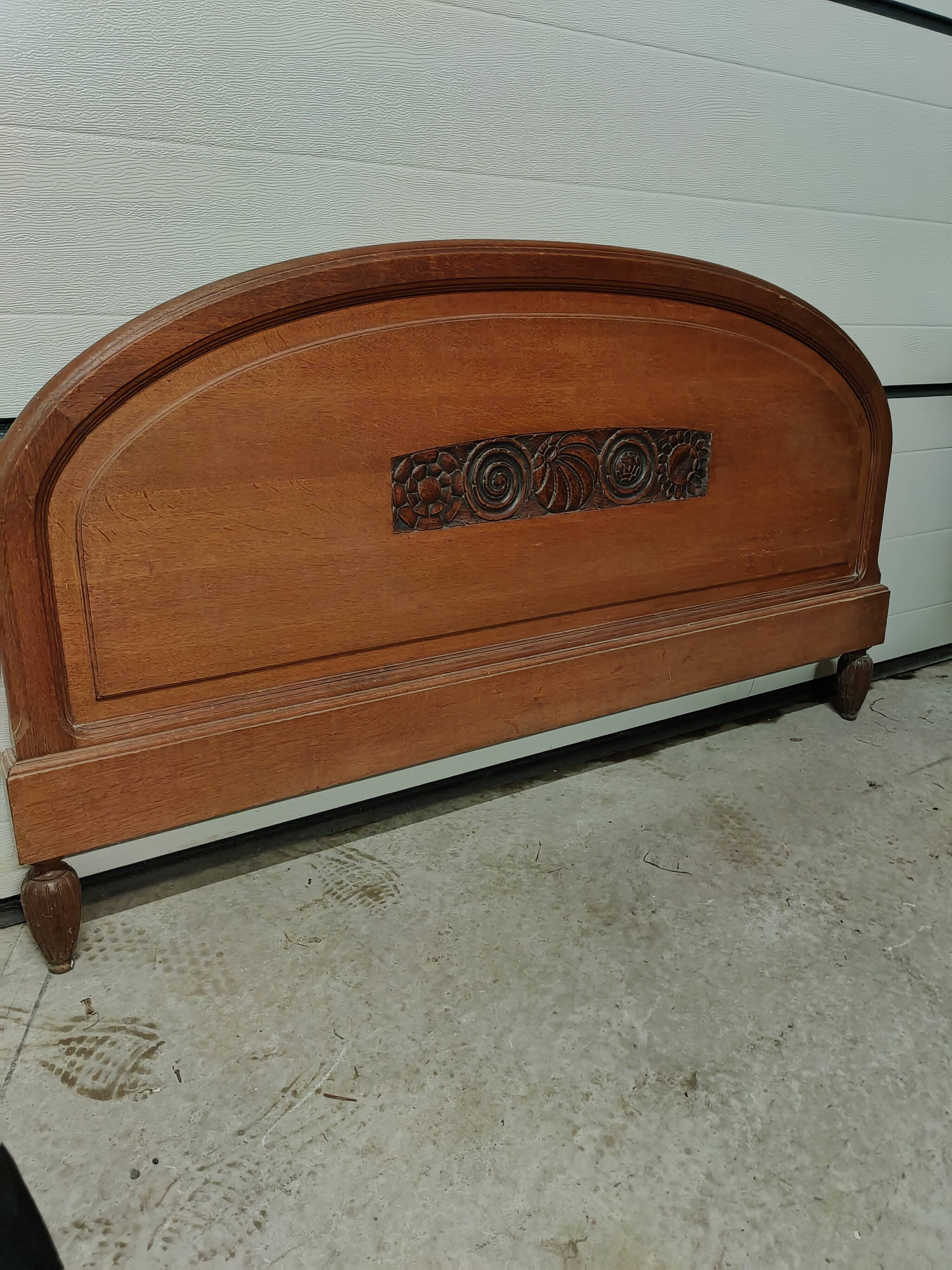 1930s headboard in solid oak