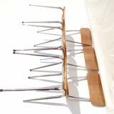 Set of 3 formica chairs wood color