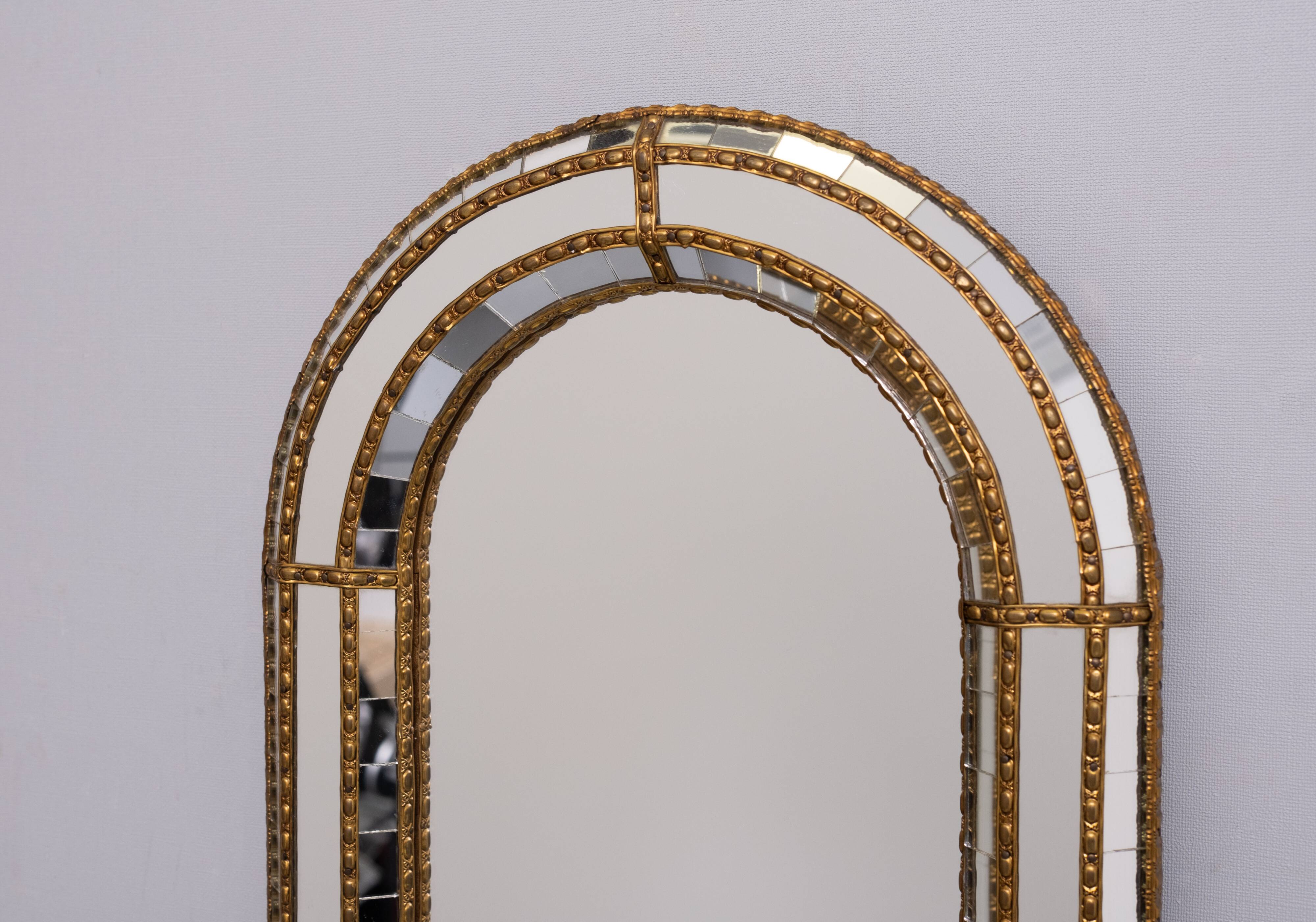 Mosaic Wall Mirror and Console Spain 1970s