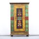Rustic Farmhouse Folk Art Painted Bridal Cabinet