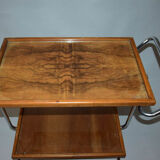 Antique chrome serving table, Thonet, Jindřich Halabala