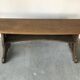 Art and Crafts style organ bench in solid oak.