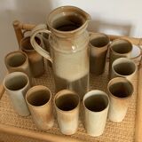 Vintage stoneware orangeade set by Michel Woop