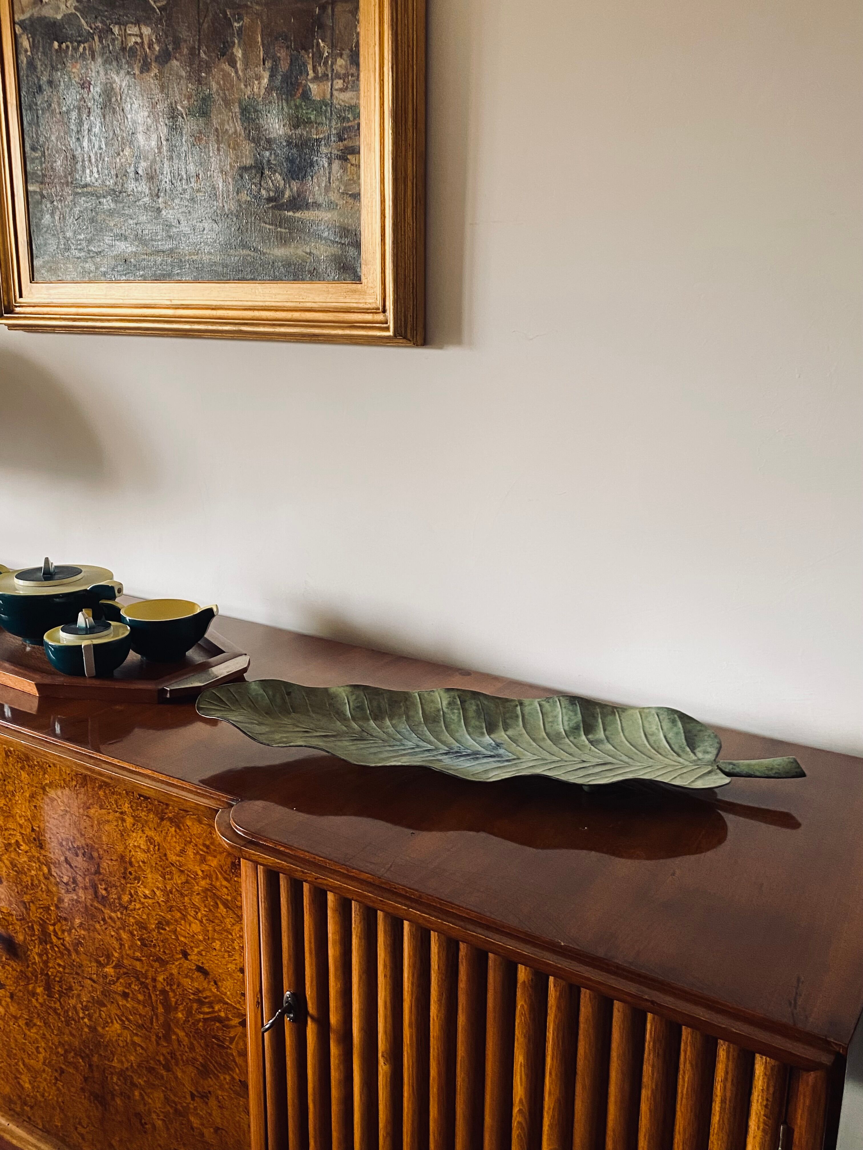 Leaf shaped centerpiece, France 1970s