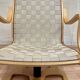 Swivel armchair and matching ottoman, Scandinavian design, 1960s.