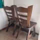 Pair of brutalist bistro chairs from the 70s Poland