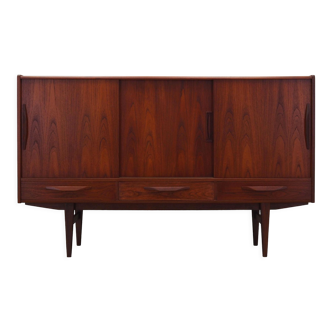 Teak highboard, Danish design, 1970s, manufactured by ES Møbler